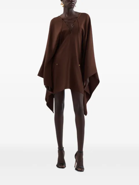 Taller Marmo Sahara lace-up kaftan mini dress