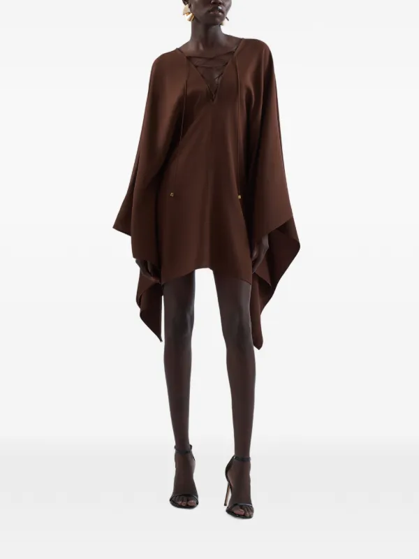taller marmo brown dress Taller Marmo Ubud Extravaganza Crepe Gown in Brown