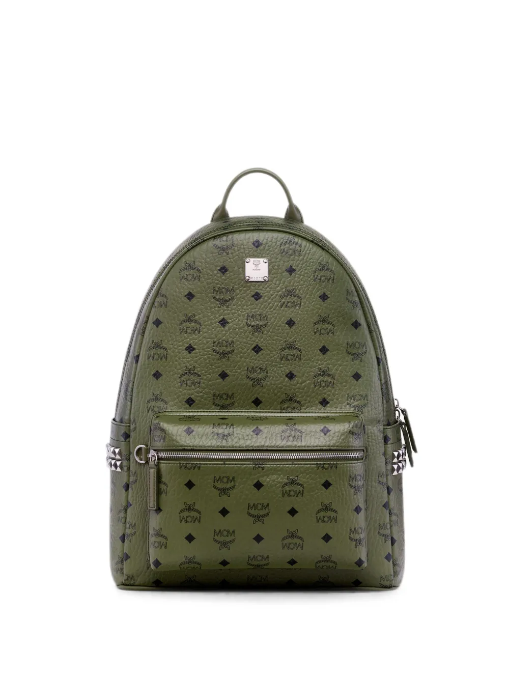 MCM Zaino Visetos Studded Stark media - Verde