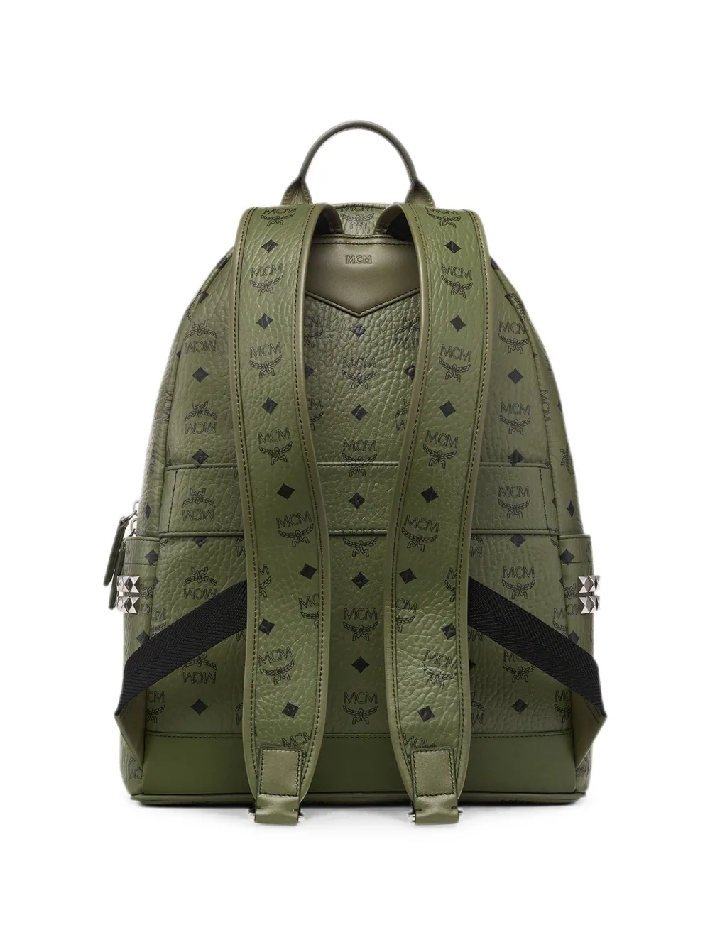 MCM Medium Visetos Stark rugzak met studs Groen