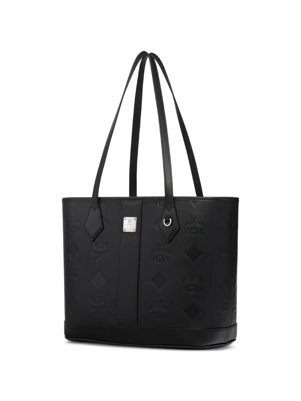 MCM Kleine Liz leren shopper met reliëf Zwart