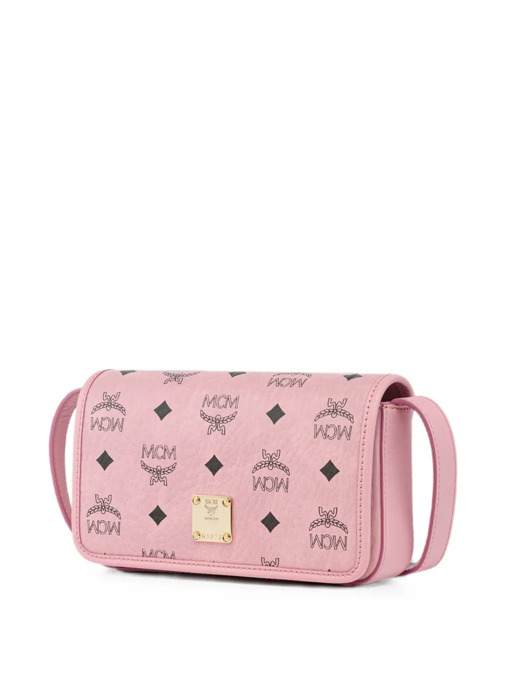 MCM Aren Visetos medium schoudertas Roze