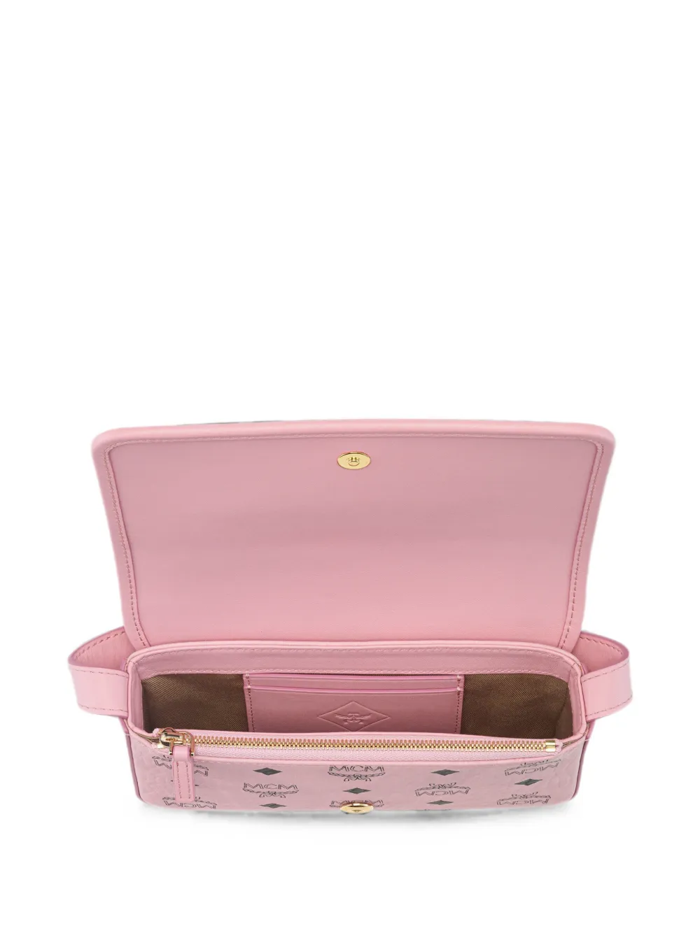 MCM Aren Visetos medium schoudertas Roze
