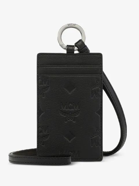MCM tarjetero con monograma en relieve