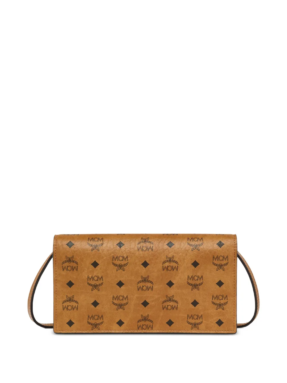 MCM Pina Visetos grote schoudertas met studs Bruin