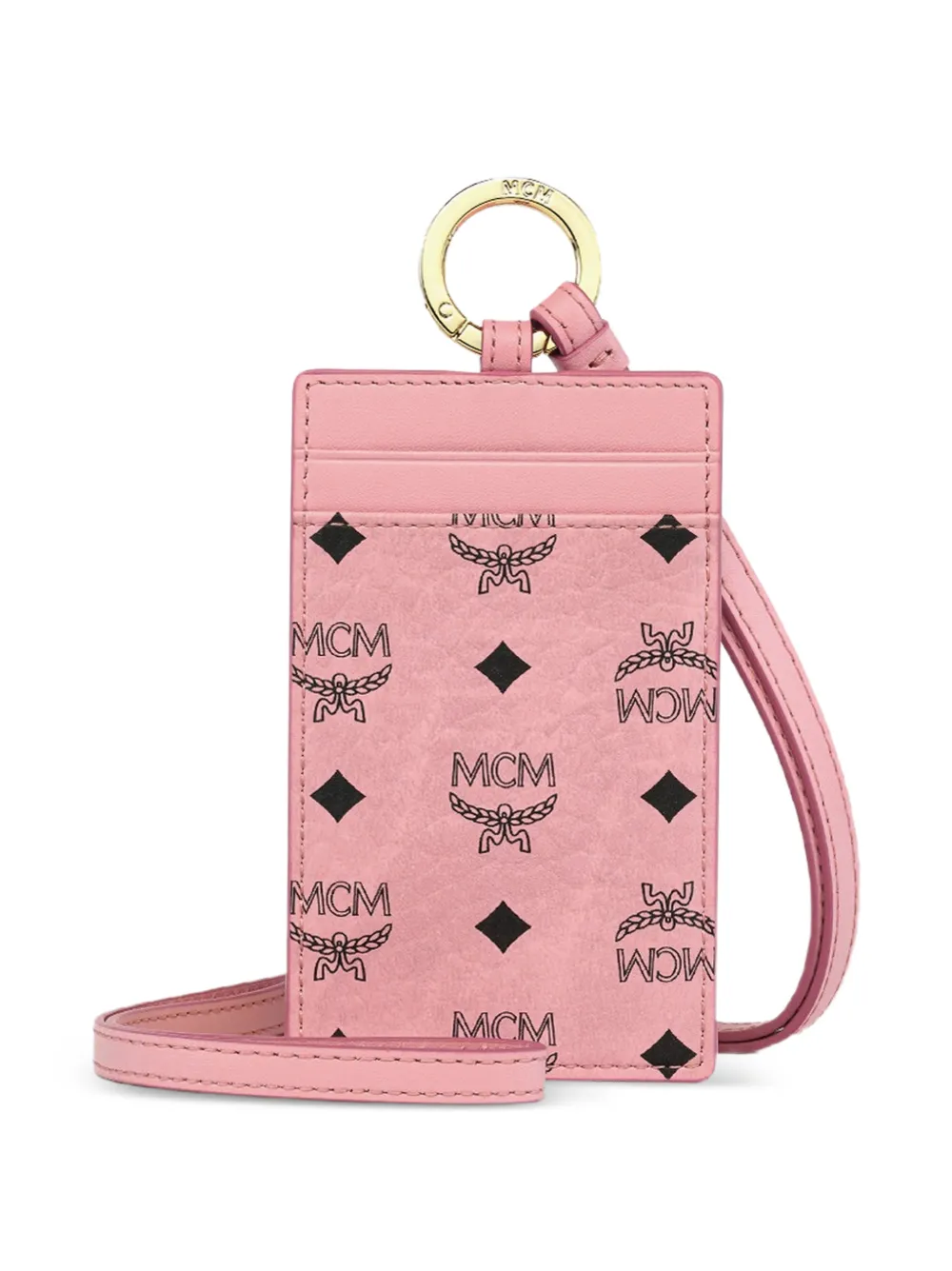 MCM Visetos pasjeshouder met koord Roze