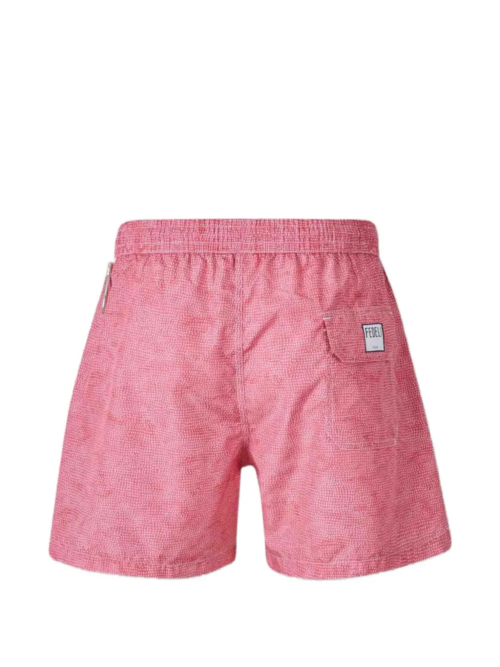  Fedeli Madeira Cross-print Swim Shorts - Rosso 