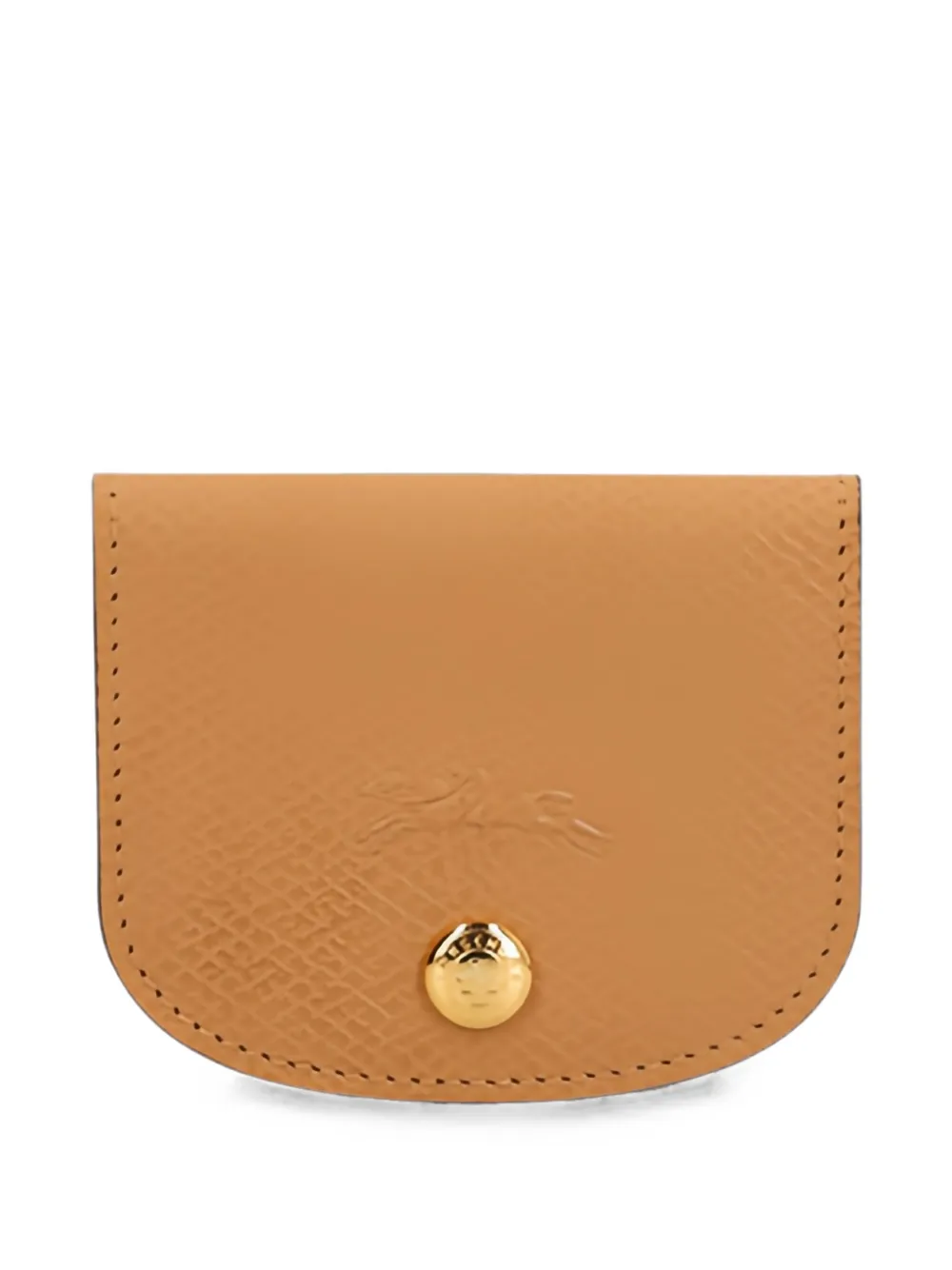 Longchamp Épure leather card holder - Marrone