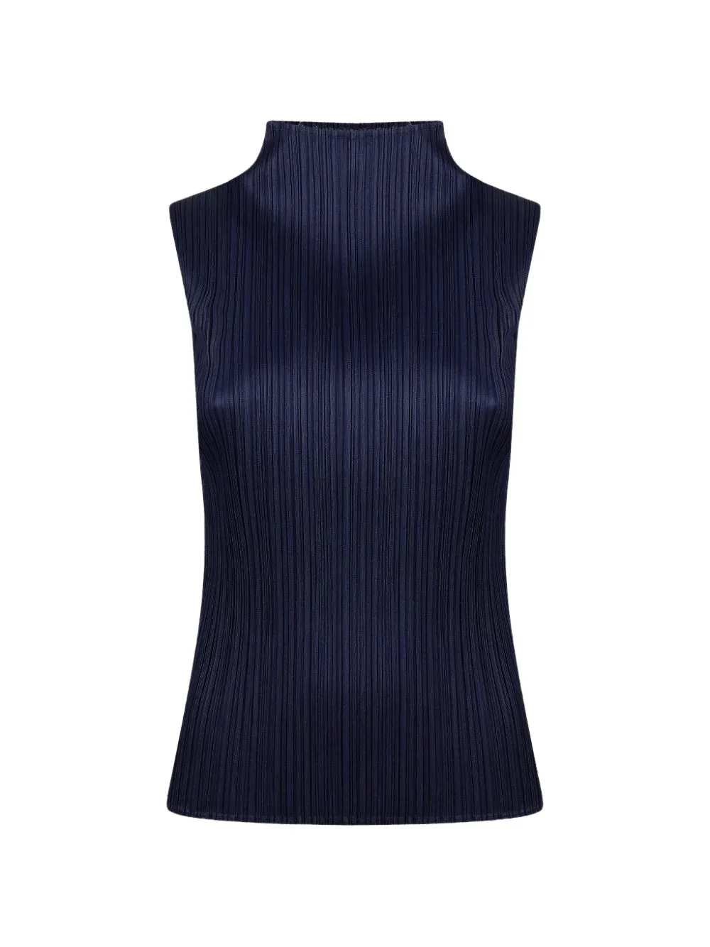 Pleats Please Issey Miyake Monthly Colors pleated sleeveless top - Blu