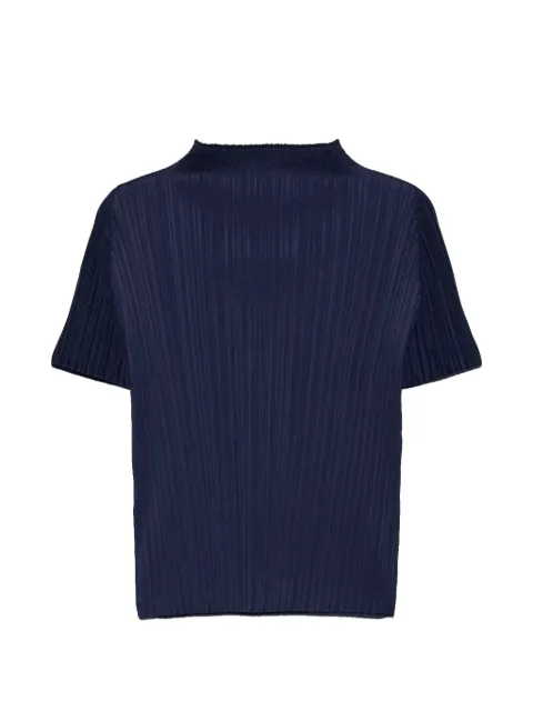 Pleats Please Issey Miyake camiseta plisada con cuello alto