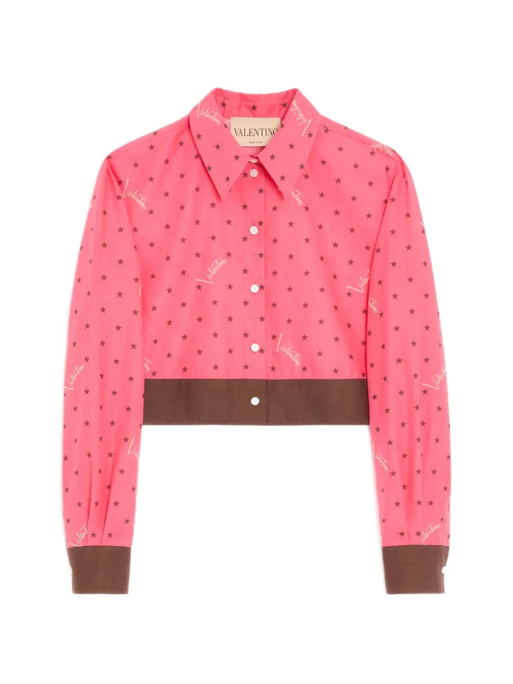 Valentino Garavani Muslin Starry Signature shirt with star-print - Pink