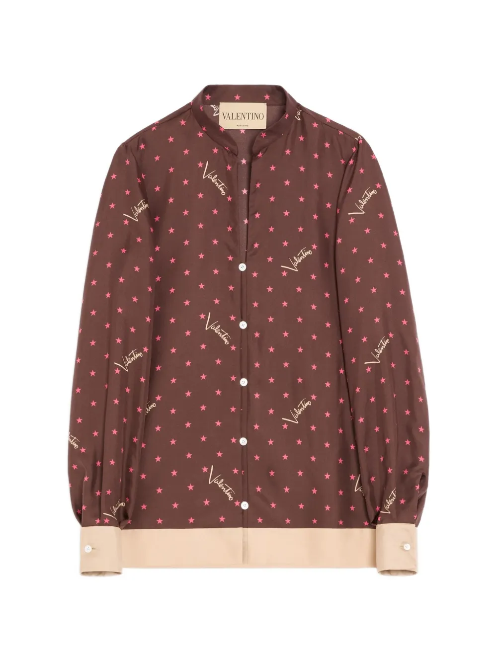 Valentino Garavani Stelline Firma starry twill shirt - Braun