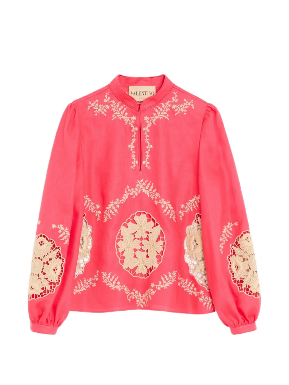 Valentino Garavani embroidered Couture linen top - Rosa