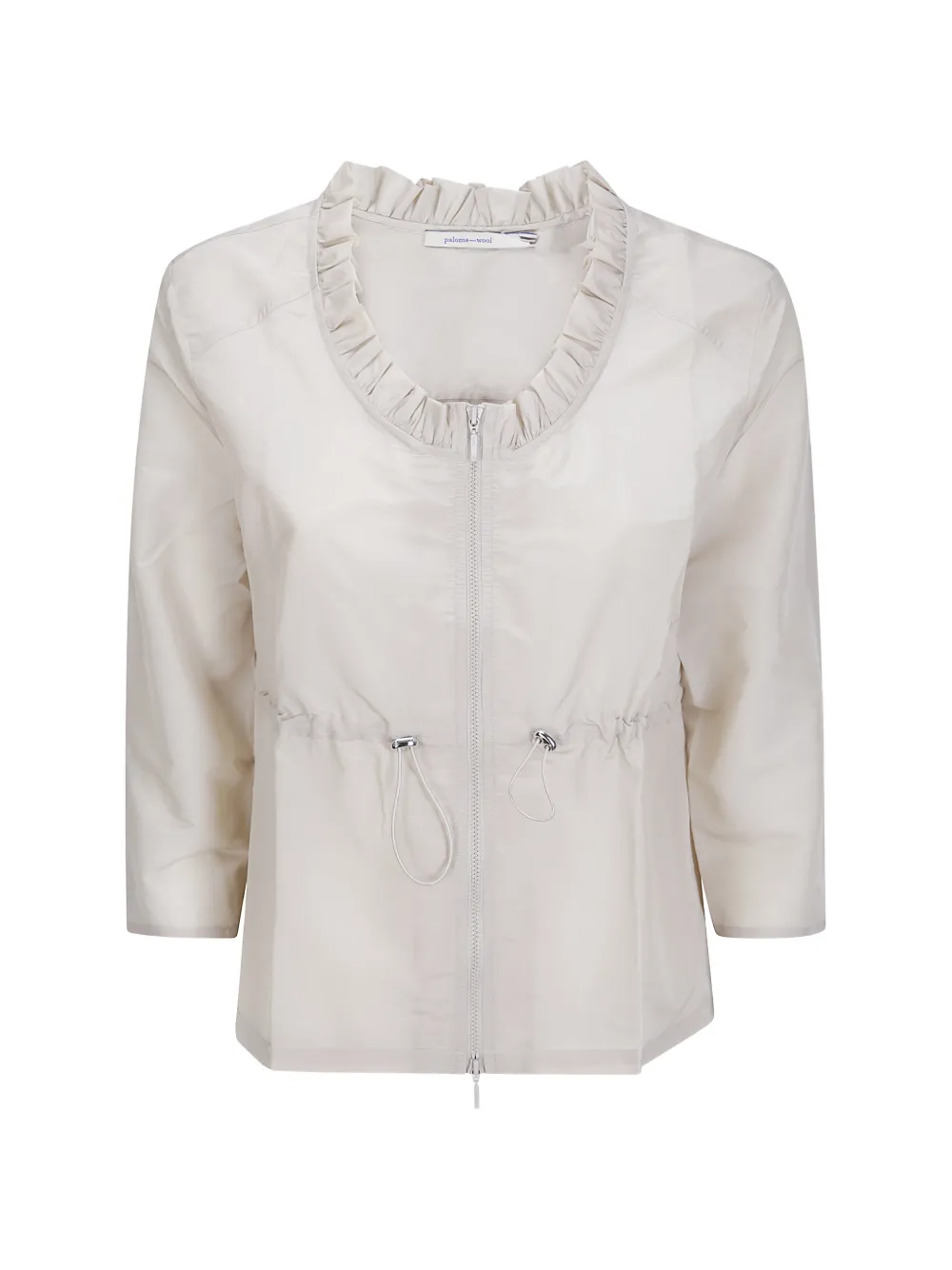 Paloma Wool Raso ruffled drawstring jacket - Toni neutri