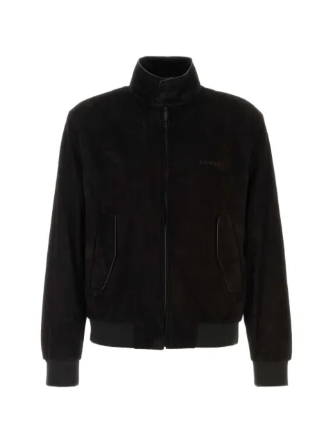 Gucci high-neck logo-embroidered jacket