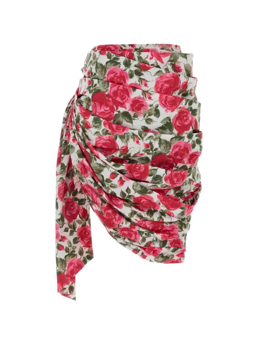 Chloé Gedrapeerde mini-rok met bloemenprint Rood