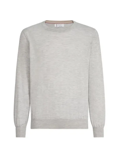 Brunello Cucinelli Pullover mit geripptem Besatz