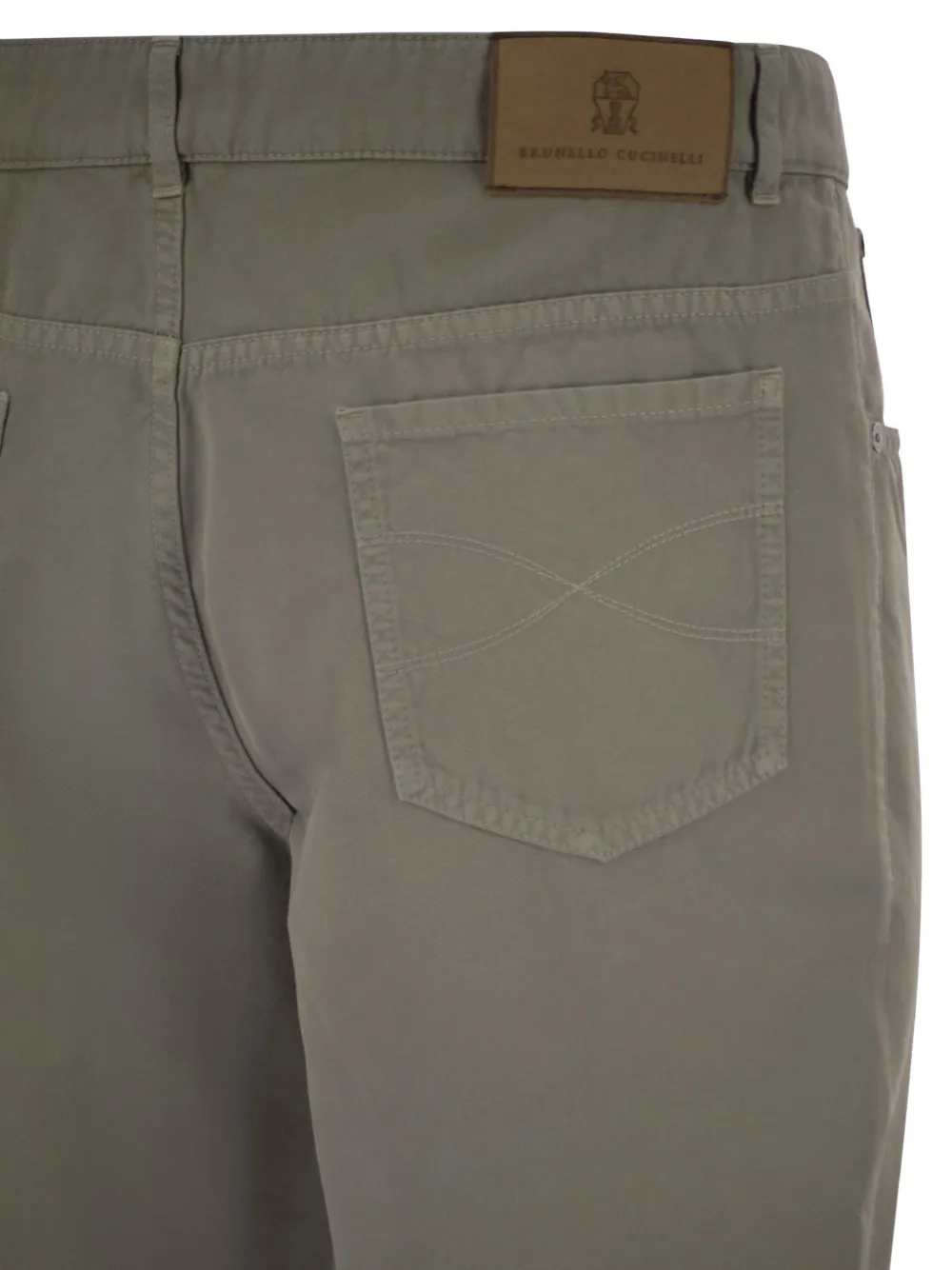 Brunello Cucinelli Broek met vijf zakken en geverfd effect Grijs