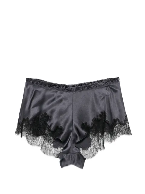 Carine Gilson lace-trim silk shorts