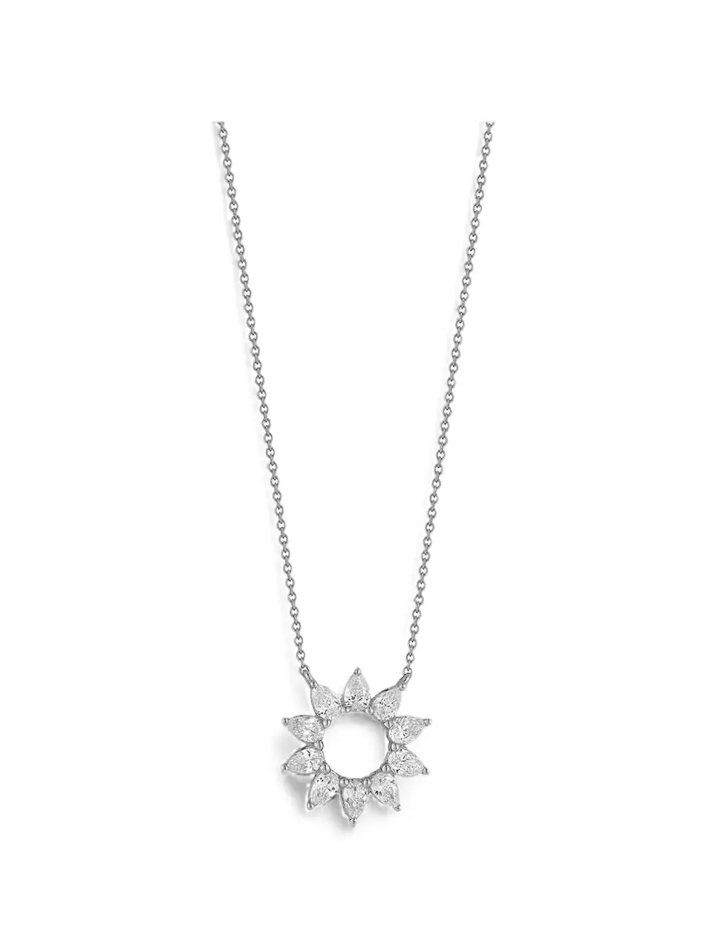 Dana Rebecca Designs Taylor Elaine diamond flower necklace - Argento