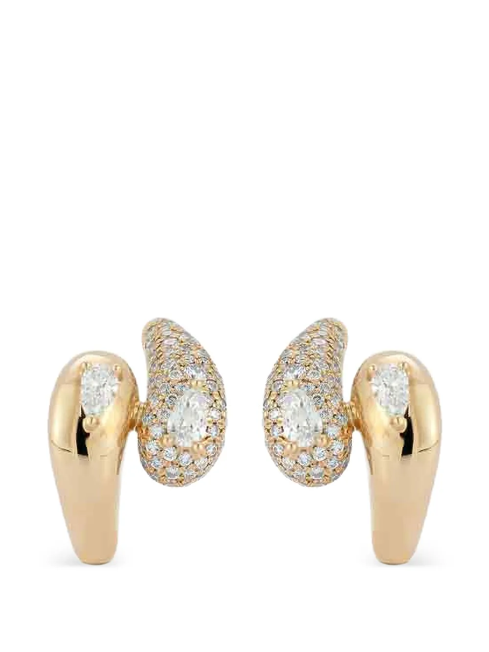 Dana Rebecca Designs Taylor Elaine diamond hoop earrings - Oro