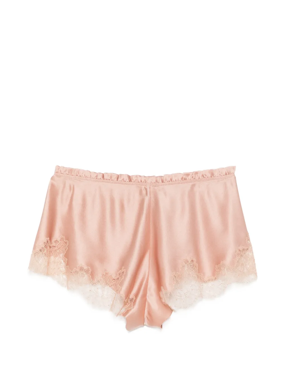 Carine Gilson Shorts met afwerking van kant Roze