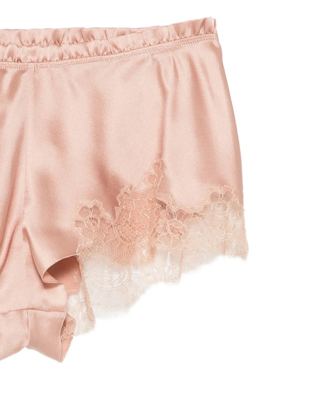 Carine Gilson Shorts met afwerking van kant Roze