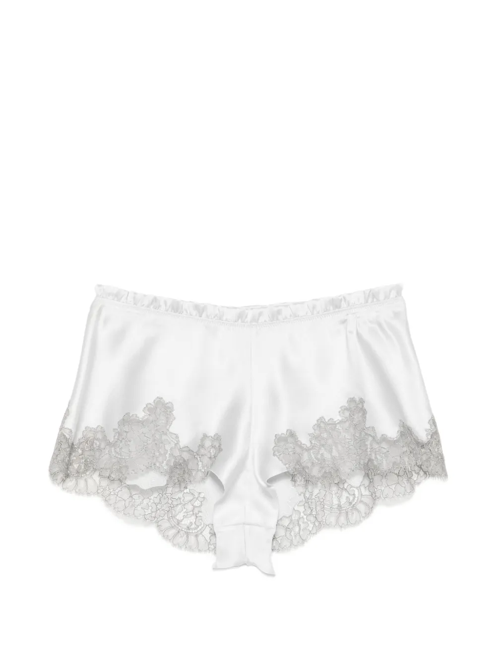 Carine Gilson Pyjama-Shorts mit Spitzenbesatz - Grau