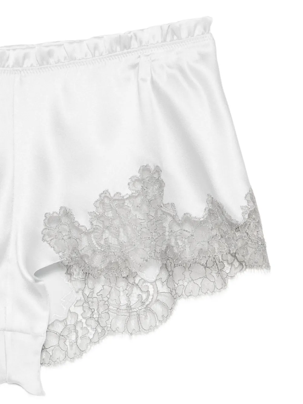 Carine Gilson Shorts met afwerking van kant Grijs