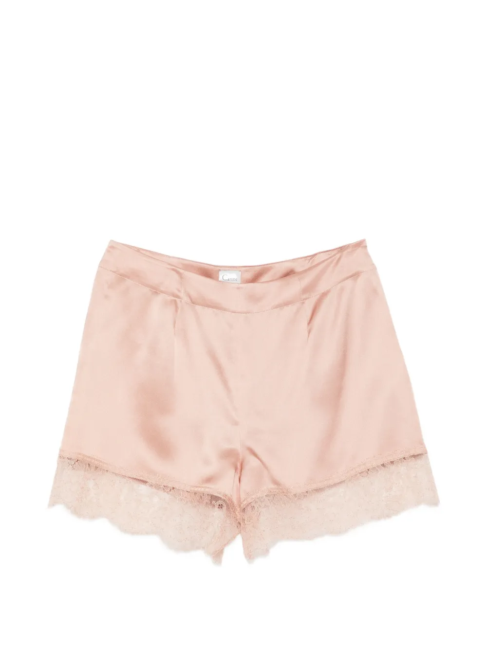 Carine Gilson Pyjama-Shorts mit Spitzenbesatz - Rosa