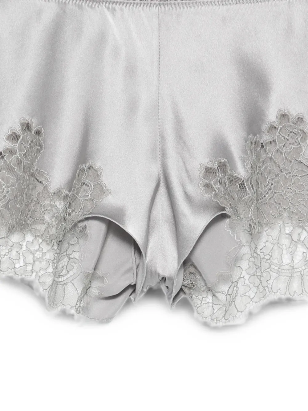 Carine Gilson Shorts met afwerking van kant Grijs