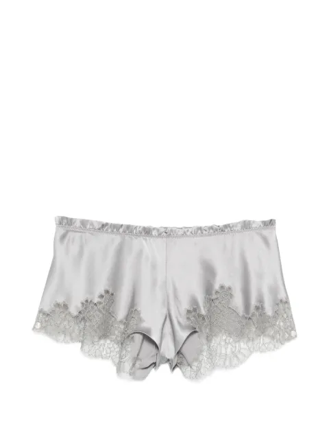 Carine Gilson short en soie à bords en dentelle