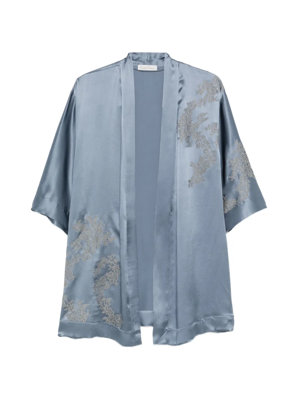 Carine Gilson Kimono con rifinitura in pizzo - Blu