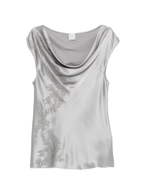 Carine Gilson lace-trimmed silk blouse