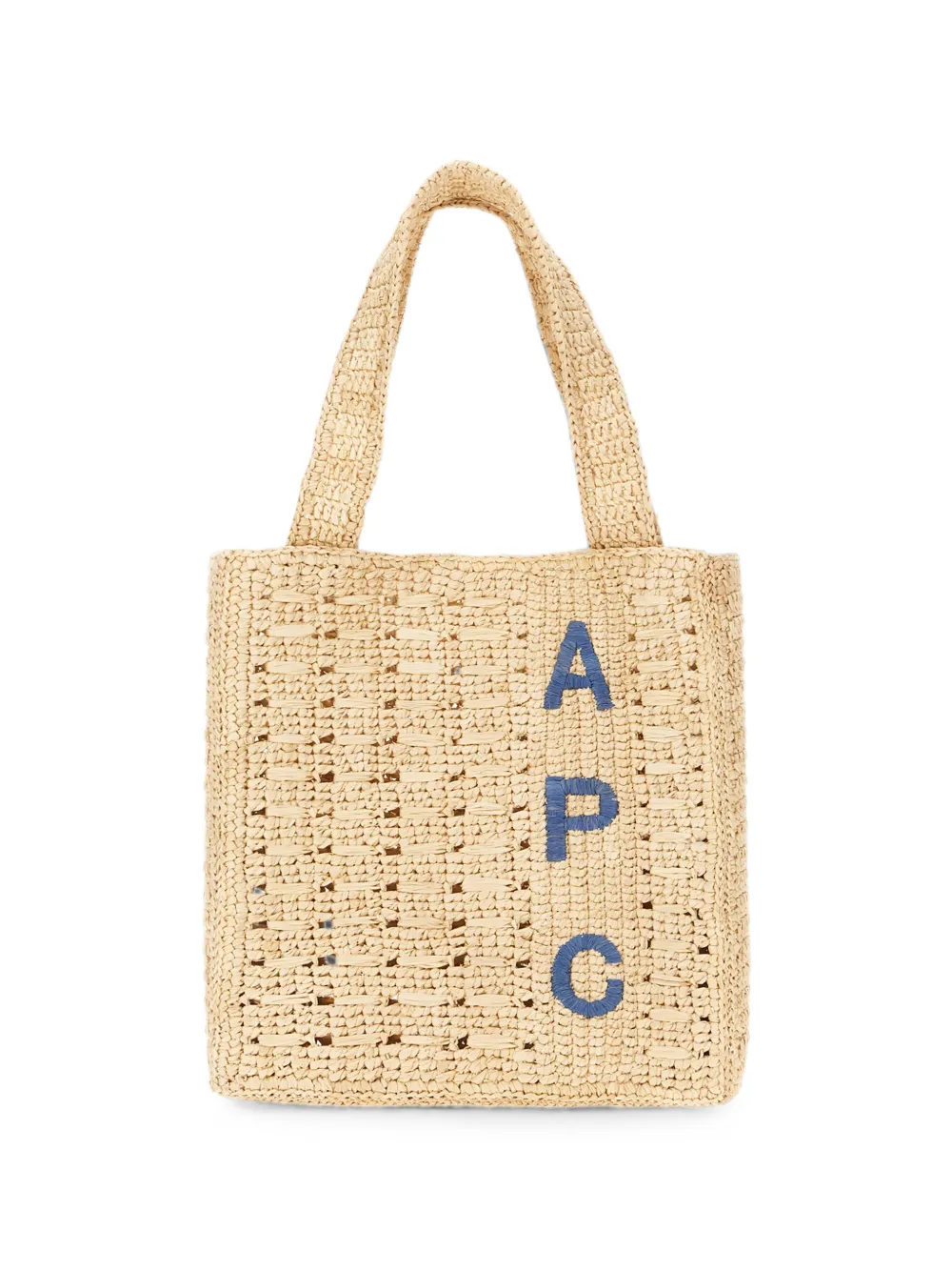 A.P.C. logo-embroidered woven tote bag - Toni neutri