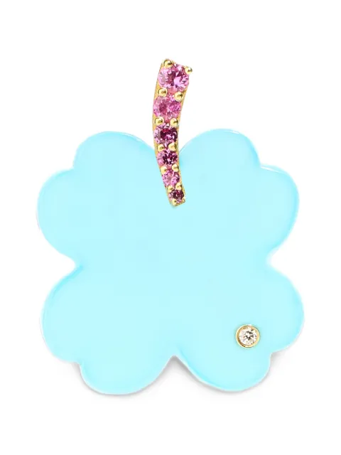 Violette large diamond and pink sapphire pendant