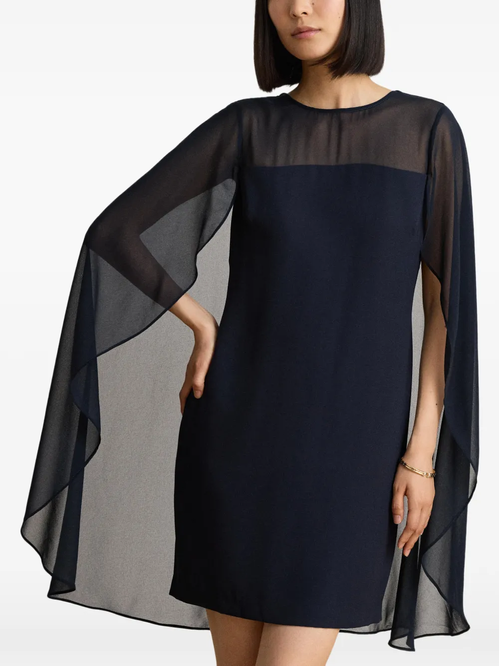 Lauren Ralph Lauren Mini-jurk met cape overslag Blauw
