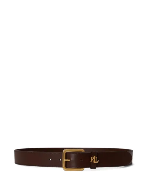 Lauren Ralph Lauren logo-plaque leather belt