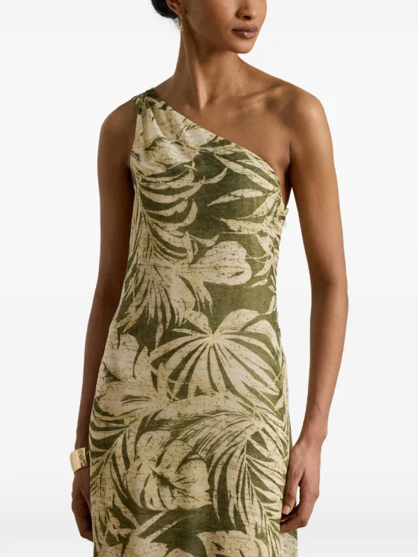 ralph lauren one shoulder green dress Ralph Lauren | Dresses | Ralph Lauren Green One Shoulder Midi Dress Silk Xl