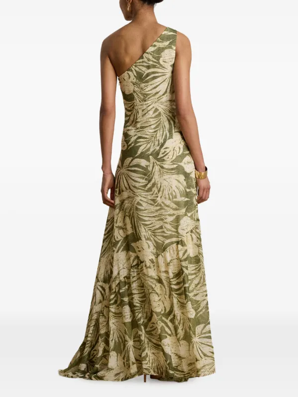 ralph lauren one shoulder green dress Ralph Lauren Velvet One-Shoulder Mini Dress In Green - 10% Off