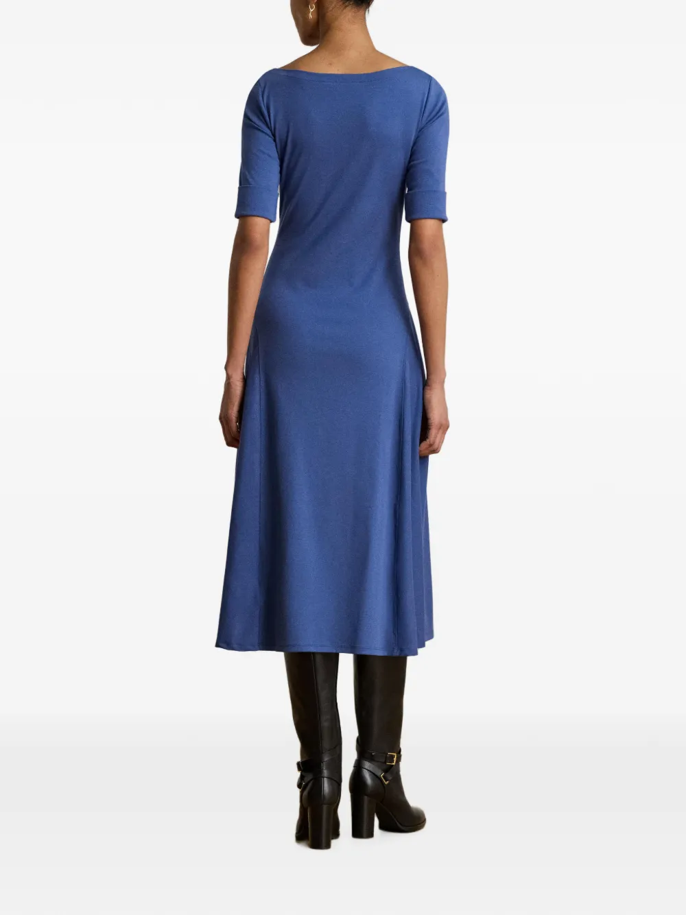 Lauren Ralph Lauren Ribgebreide midi-jurk Paars