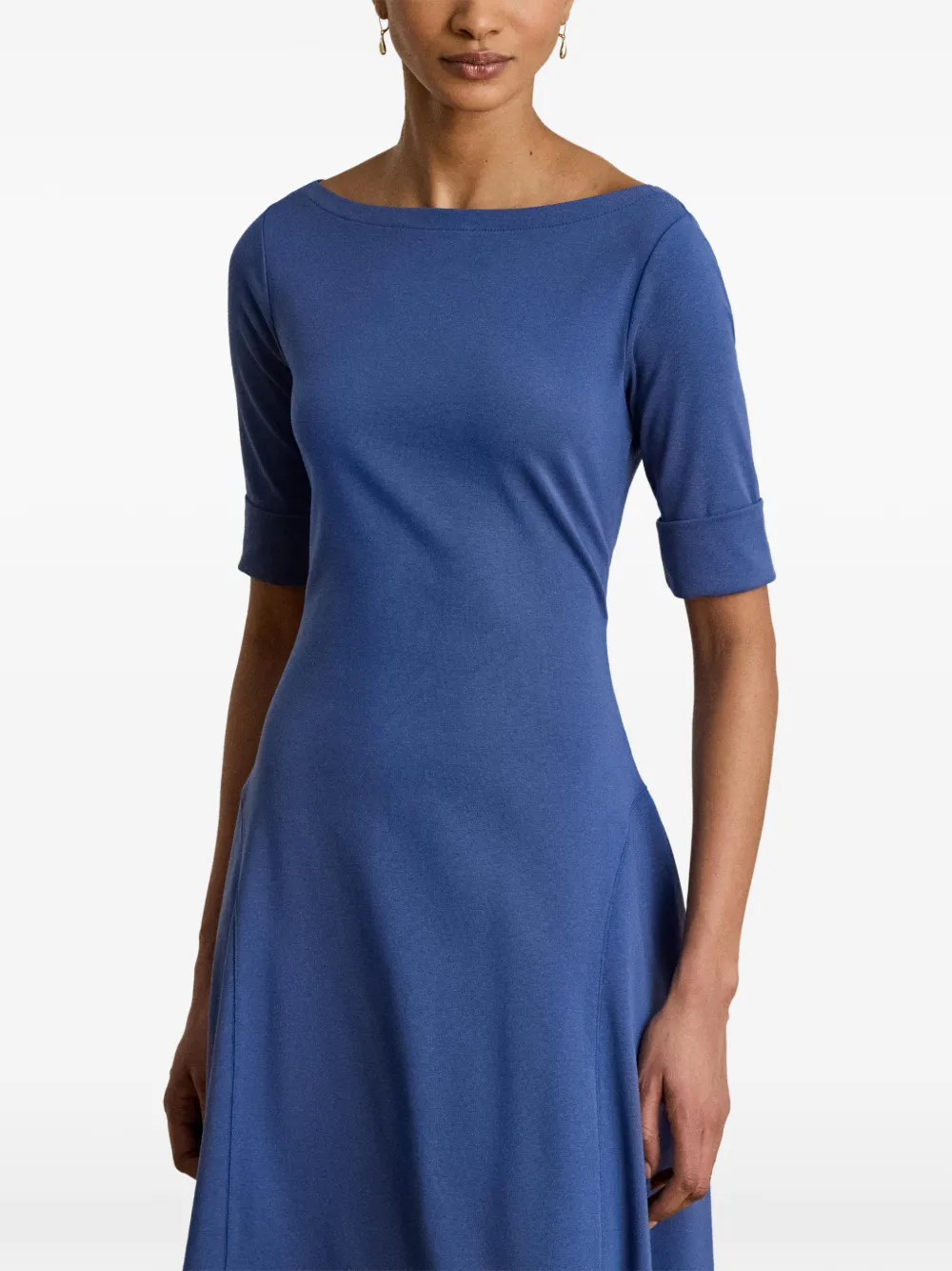 Lauren Ralph Lauren Ribgebreide midi-jurk Paars