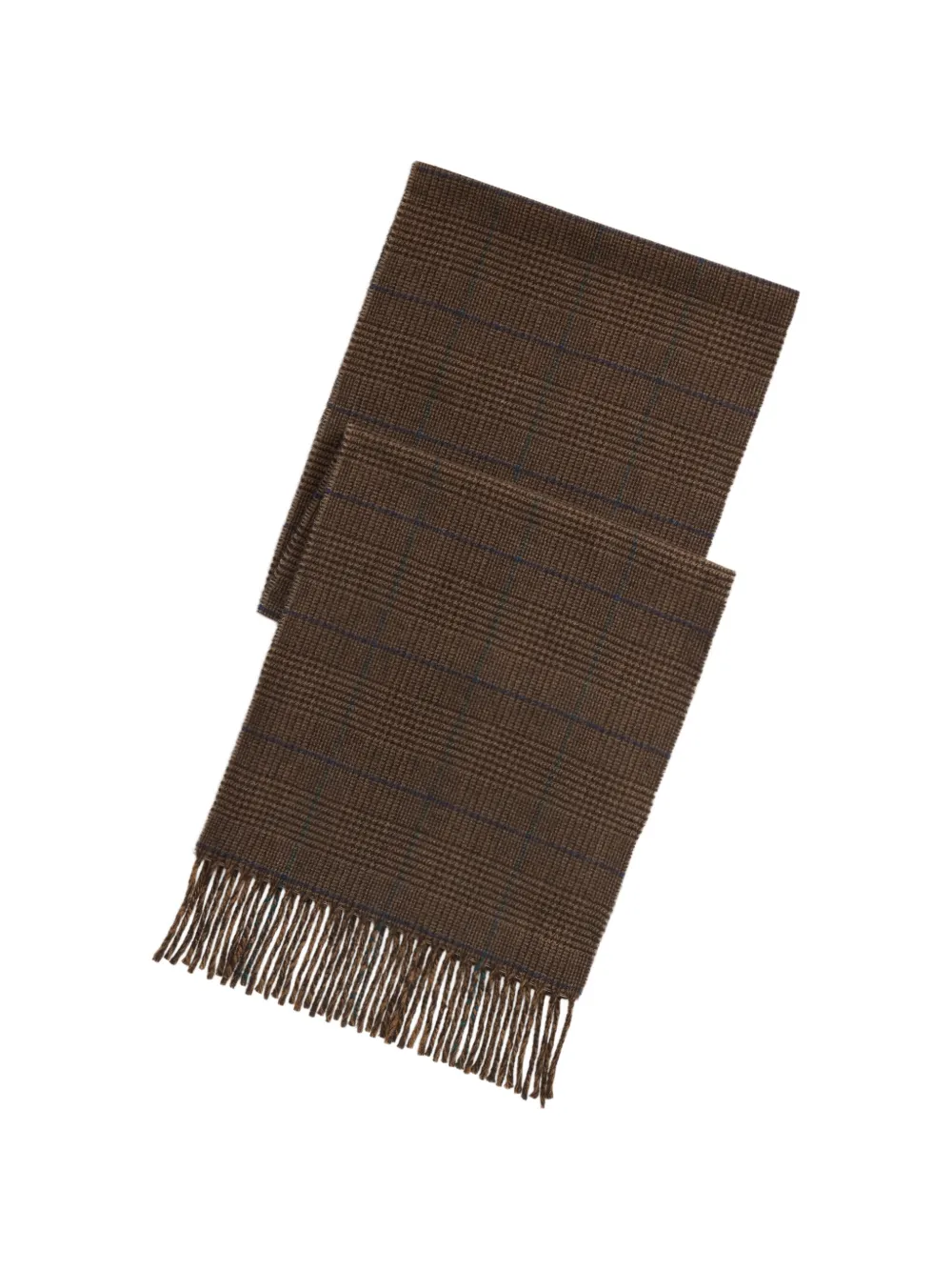 Polo Ralph Lauren Sciarpa Principe di Galles con frange - Marrone