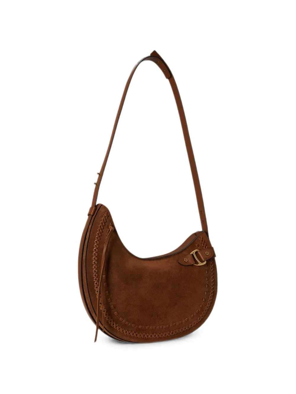 Lauren Ralph Lauren Grote Tasha schoudertas met stiksel Bruin