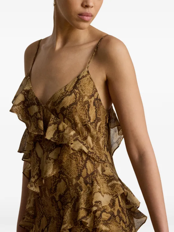 ralph lauren silk ruffle dress Ralph Lauren Collection Rhiannon Ruffle Silk Gown