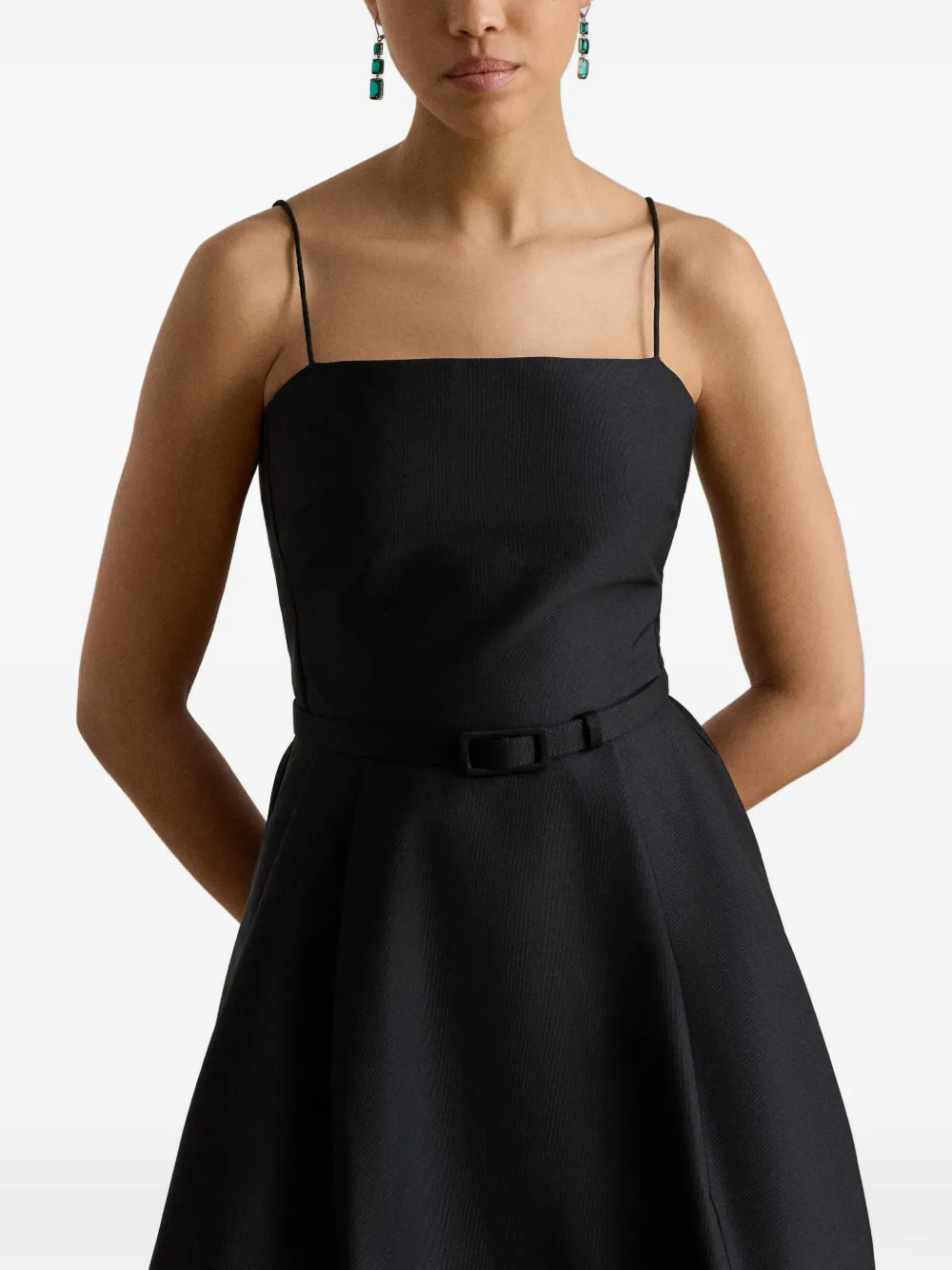 Lauren Ralph Lauren Midi-jurk met ceintuur Zwart