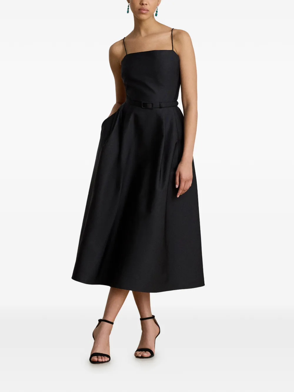 Lauren Ralph Lauren Midi-jurk met ceintuur Zwart