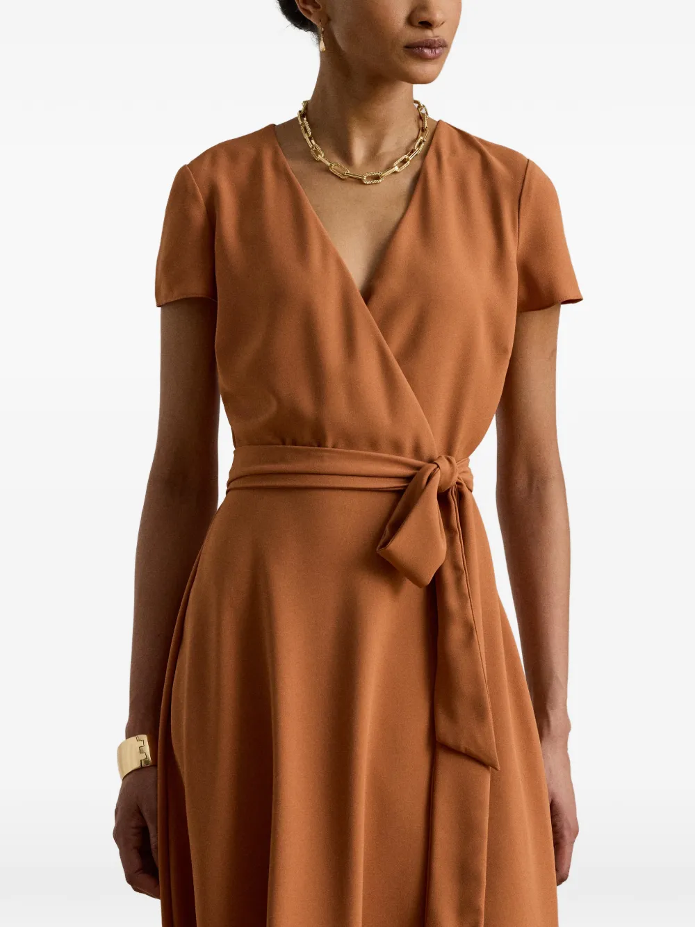 Lauren Ralph Lauren Midi-jurk met ceintuur Oranje