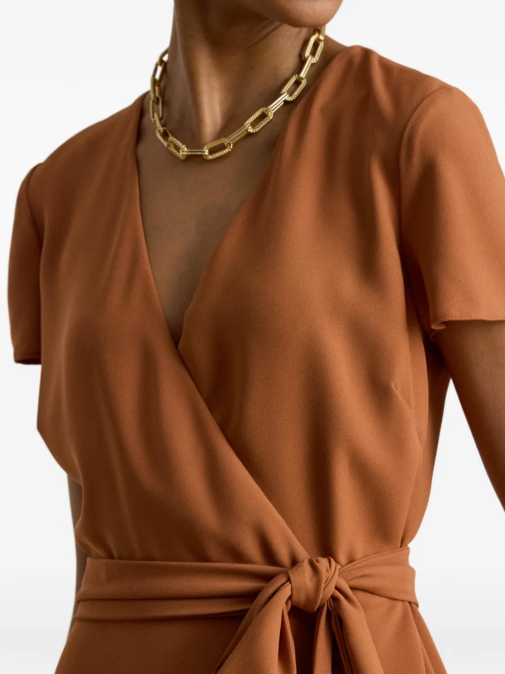 Lauren Ralph Lauren Midi-jurk met ceintuur Oranje