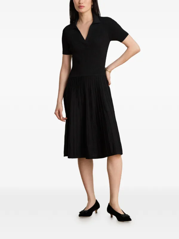 short sleeve jumper dress Wapiti - Short-Sleeve Floral Shirt / Square Neck Plain Drawstring Jumper  Dress